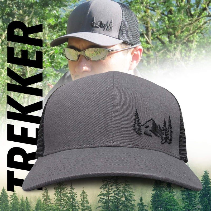 Grace Folly Trucker Hat for Men or Women- Many Cool Designs (Mountain- Gray) - Image 3
